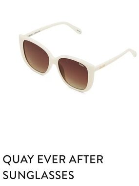 Quay Australia Ever After Sunglasses - Cream Frame with Brown Gradient Lenses